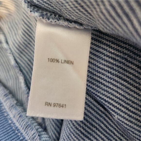 J. Jill Love Linen Striped Pull On Pants Medium - Picture 6 of 7